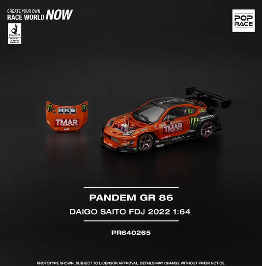 Pop Race 1:64 Pandem Toyota GR86 #0265