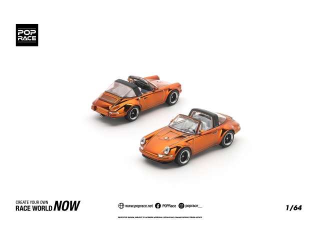 Pop Race 1:64 Singer Targa Orange Metallic #0527