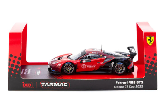 Tarmac Works 1:64 2022 Ferrari 488 GT3 #51 Chen Weian Macua GT Cup 2022