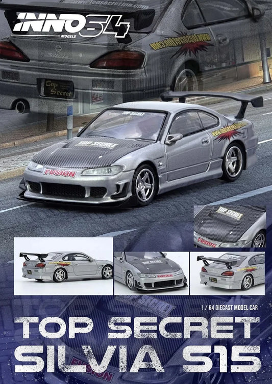 Inno64 1:64 Nissan Top Secret Silvia (S15) Silver