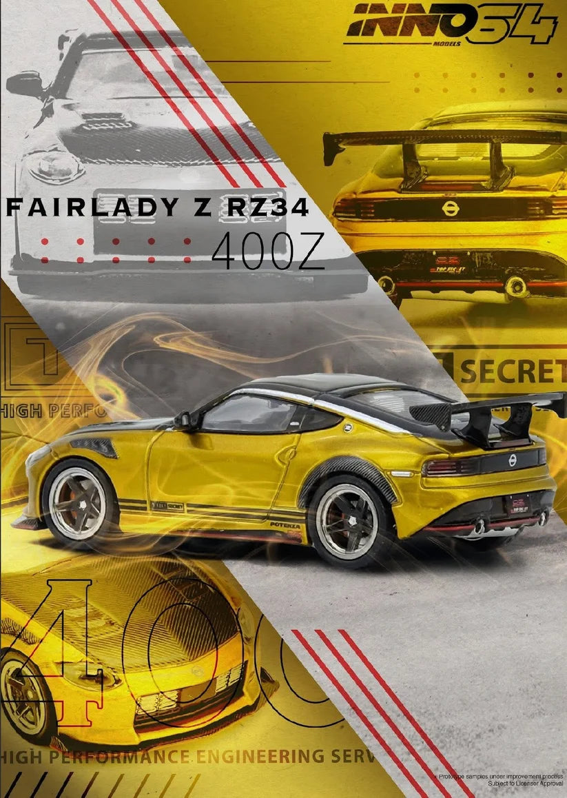 Inno64 1:64 Top Secret Fairlady Z (RZ34) Gold