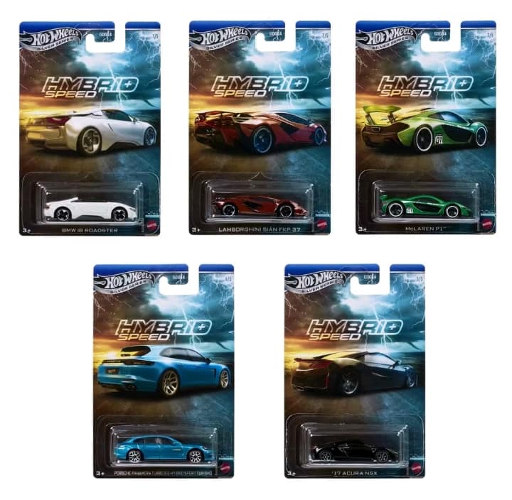Hot Wheels 1:64 2025 Sliver Series Hybrid Speed Set of 5