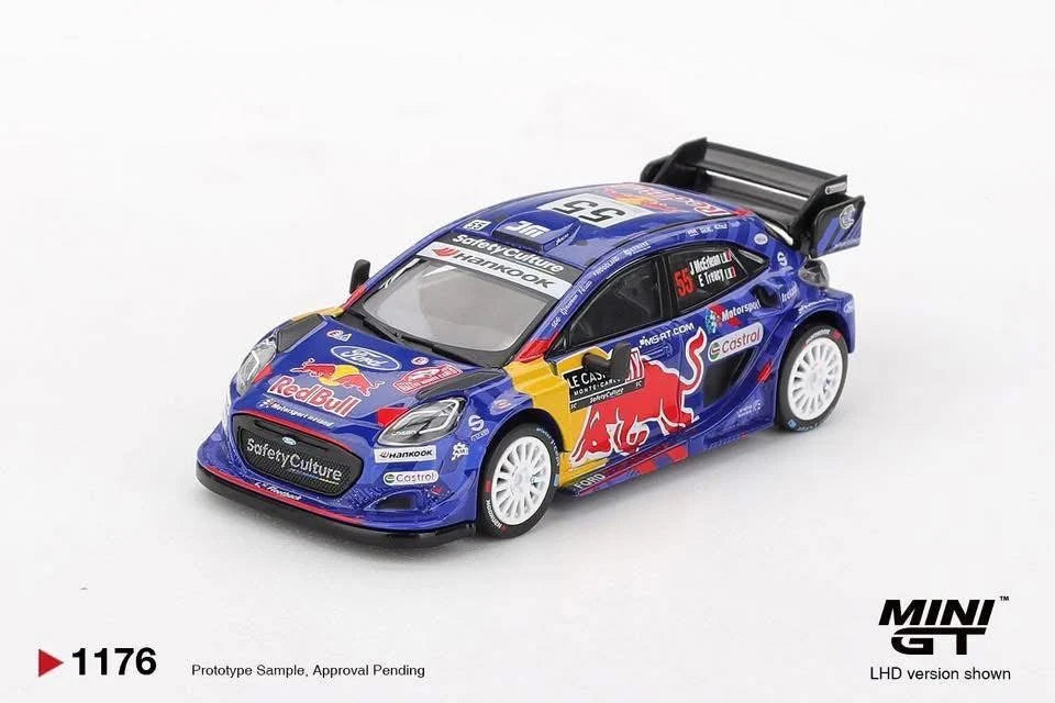 Mini GT 1:64 Ford Puma Rally1 2025 Rally Monte Carlo M-Sport Ford WRT #1176