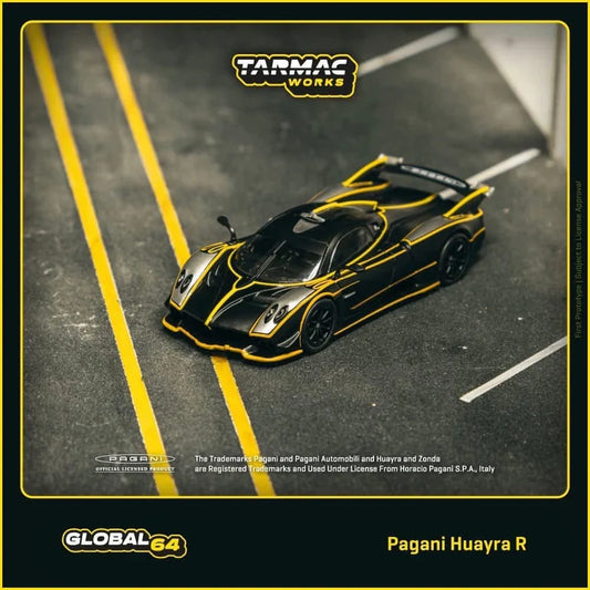 Tarmac Works 1:64 Pagani Huayra R Matt Black/Silver
