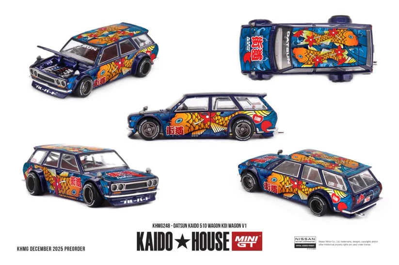 Mini GT x Kaido House 1:64 Datsun KAIDO 510 Wagon KOI Wagon V1 #248