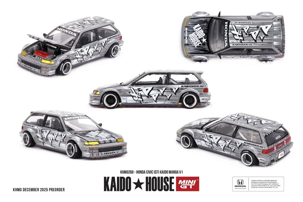 Kaido House x Mini GT 1:64 Honda Civic (EF) Kaido Manga V1 #260