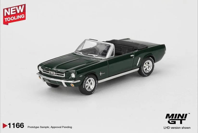 Mini GT 1:64 1964 Ford Mustang Convertible Highland Green #1166