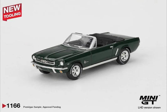 Mini GT 1:64 1964 Ford Mustang Convertible Highland Green #1166