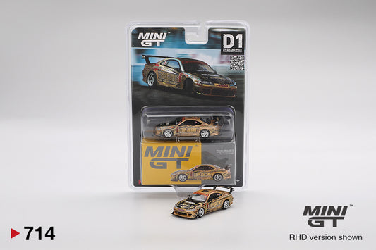 Mini GT 1:64 Nissan Silvia S15 Top Secret D1GP (RHD) #714 Blister Packaging