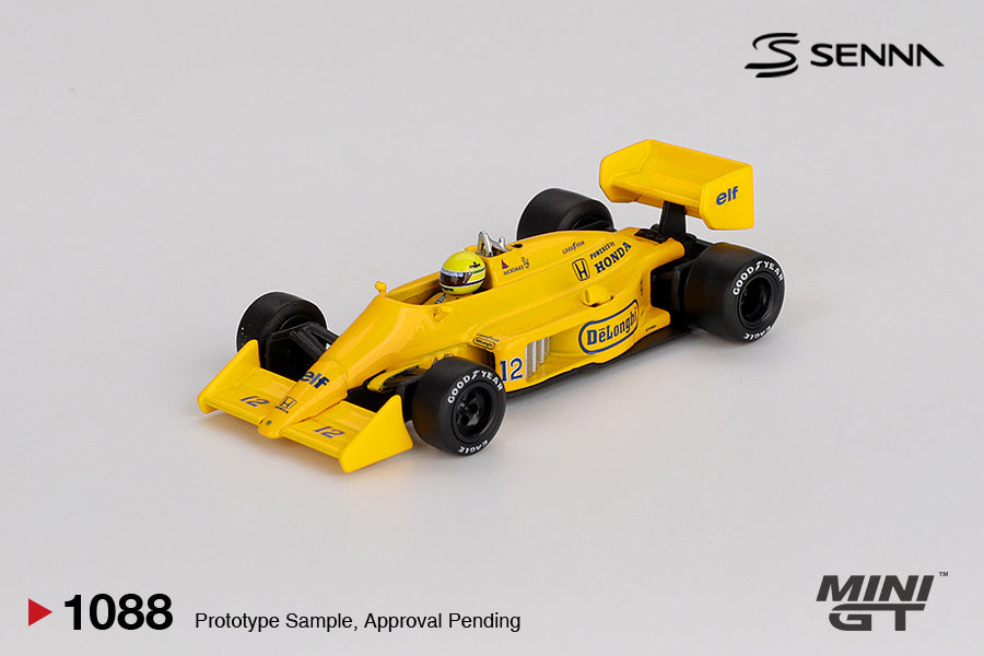 Mini GT 1:64 Lotus 99T #12 Ayrton Senna 1987 Monaco Grand Prix Winner #1088