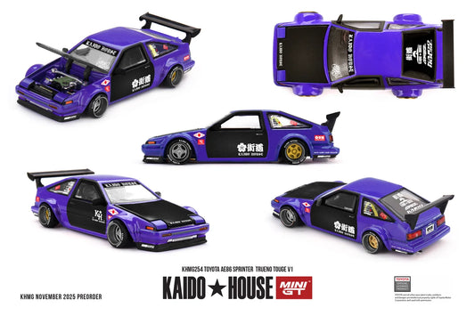 Kaido House x Mini GT 1:64 Toyota AE86 Sprinter Trueno Touge V1 #254