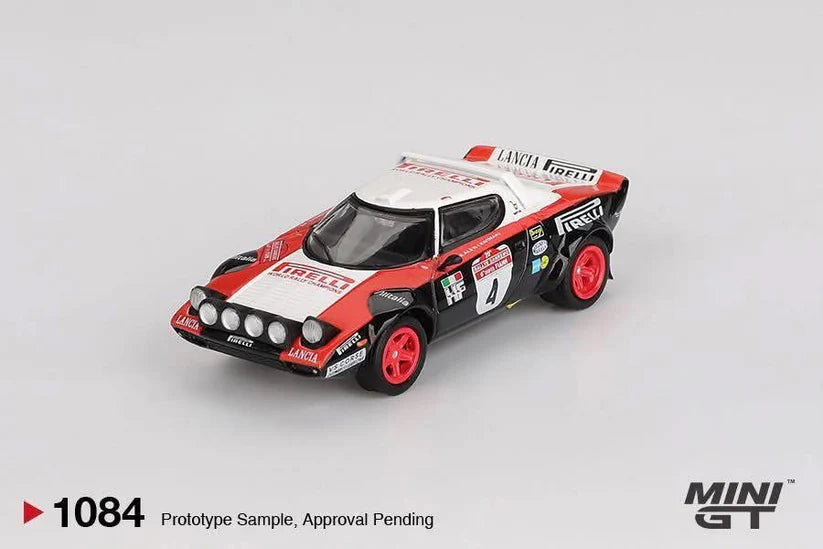 Mini GT 1:64 Lancia Stratos Hf No.4 1978 Rally Sanremo Winner (LHD) #1084