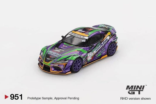 Mini GT 1:64 Toyota GR Supra KUHL 2021 D1Gp Evangelion Racing #951 Blister Packaging