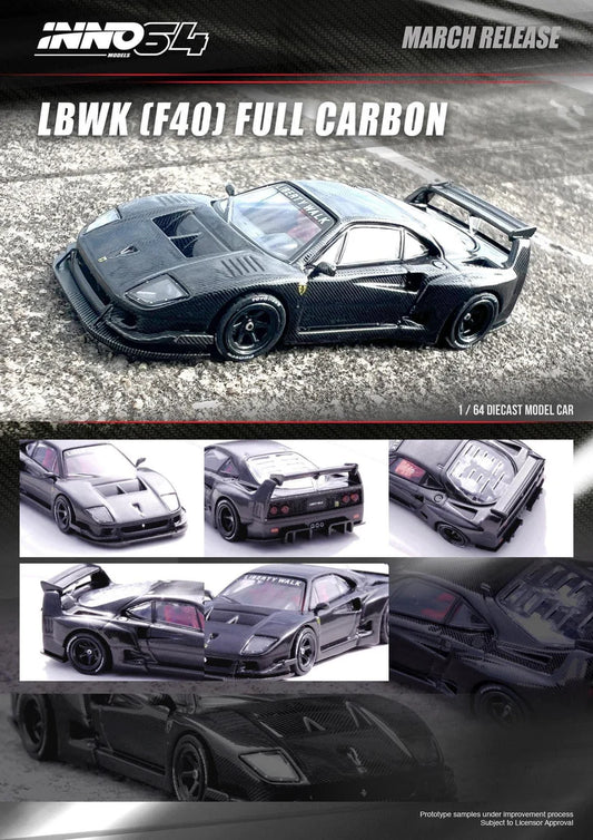Inno64 LBWK Ferrari F40 Full Carbon Black