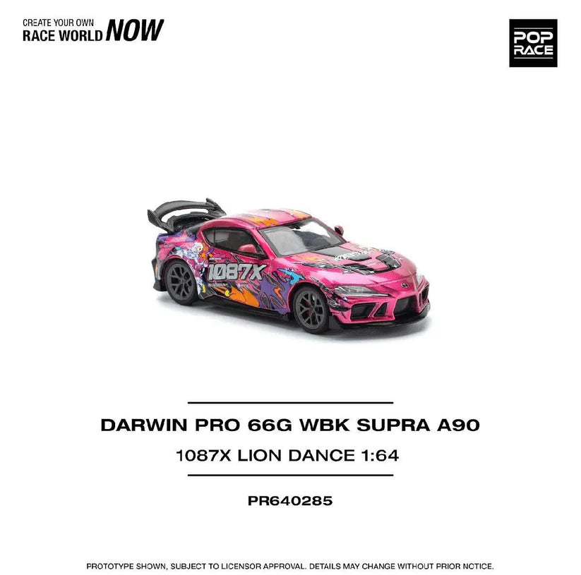 Pop Race 1:64 Darwin Pro 66G WBK Supra A90 1087X Lion Dance