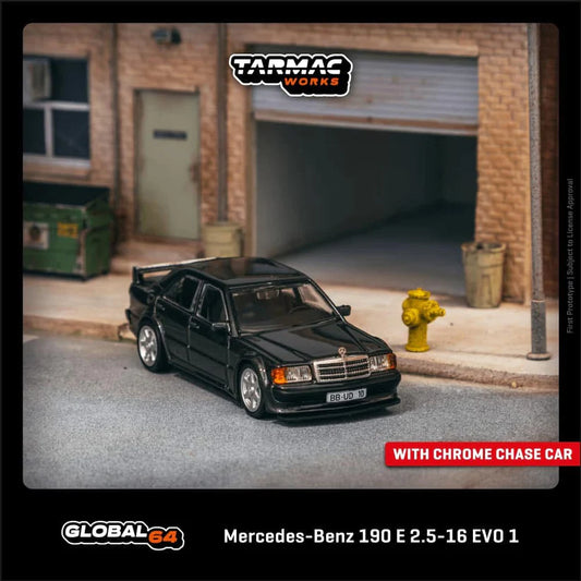 Tarmac Works 1:64 Mercedes-Benz 190E 2.5-16 Evo 1 Black