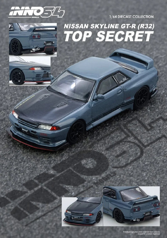 Inno64 TOP SECRET Nissan Skyline GT-R R32 Stealth Grey