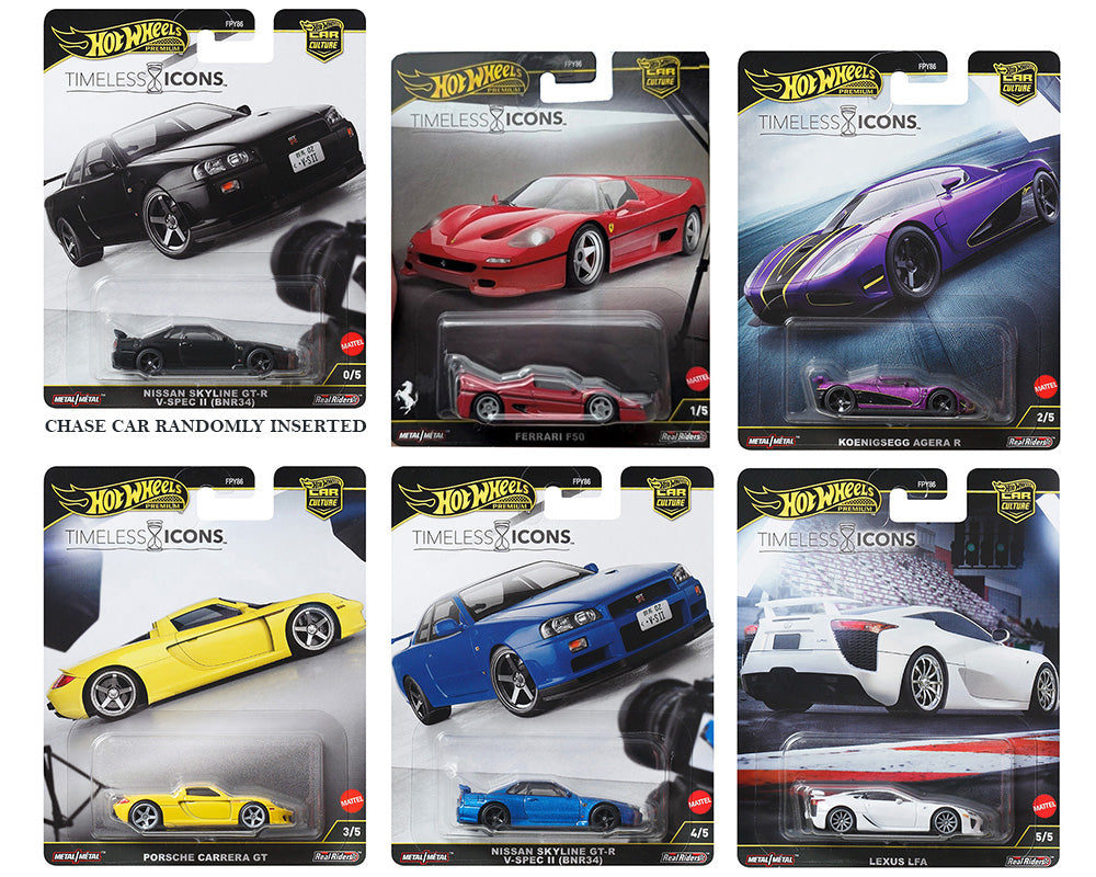 Hot Wheels 1:64 2025 Premium Timeless Icons Factory Sealed Case x10 Cars
