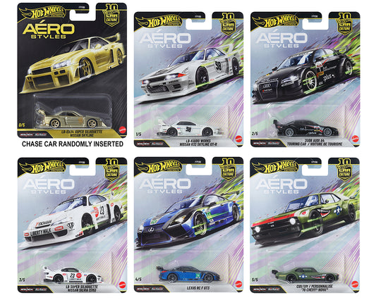 Hot Wheels 2026 1:64 Premium Aero Styles Factory Sealed case X10 Cars