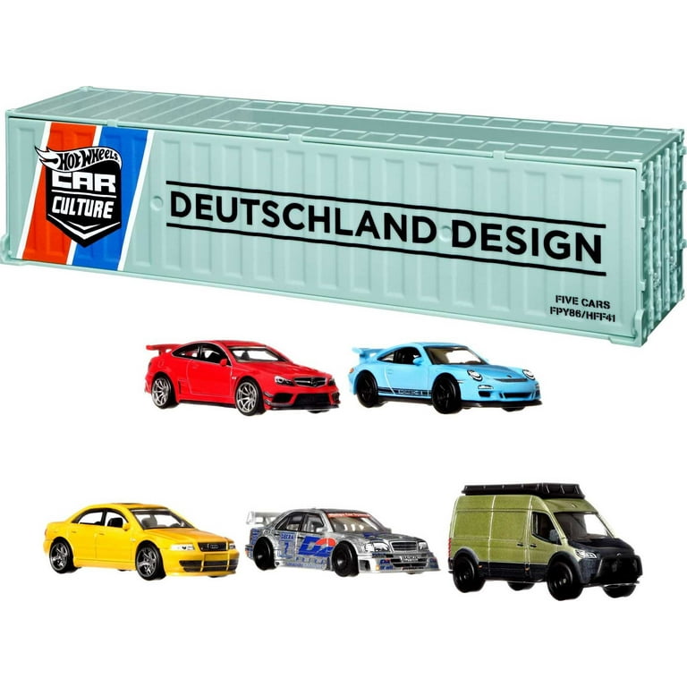 Hot wheels 1:64 Deutschland Design Container Set of 5 Premium Cars
