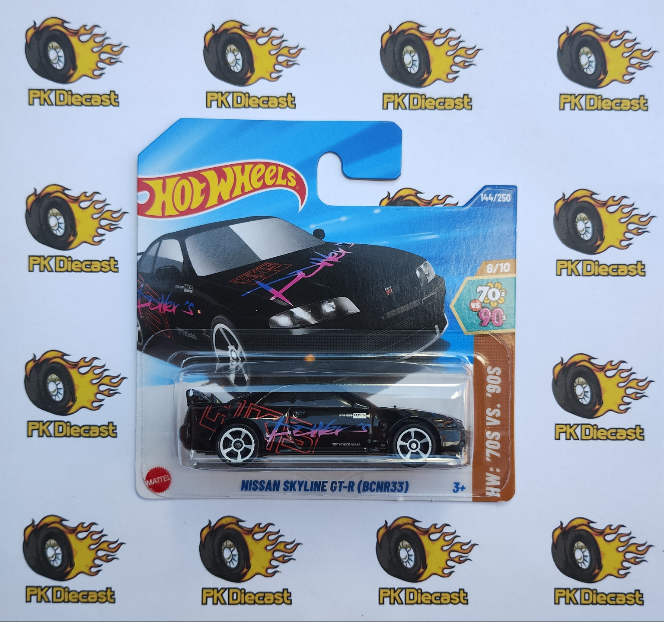 Hot Wheels Nissan Skyline R33 GT-R BCNR33 Black Short Card