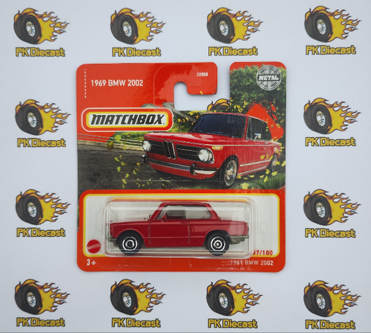 Matchbox 1969 BMW 2002 Red Short Card