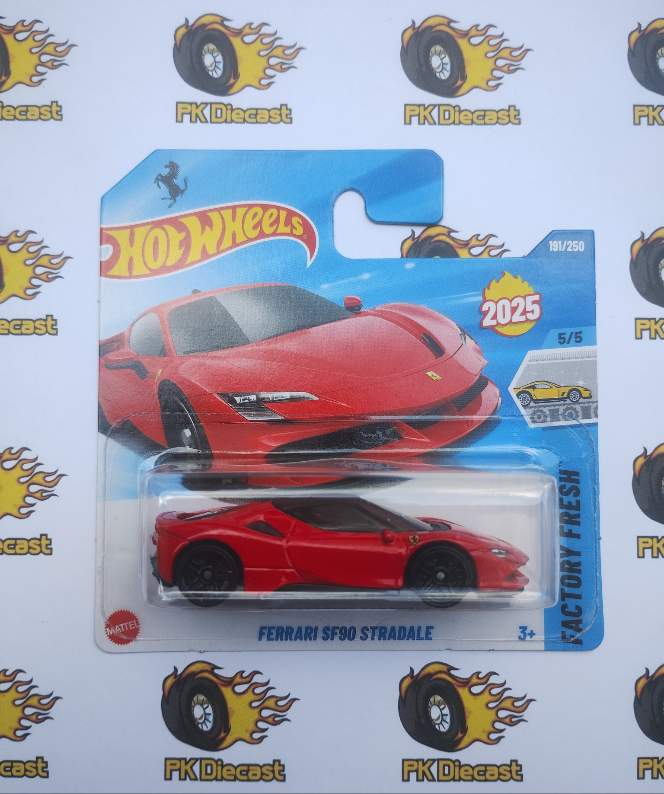 Hot Wheels 2025 Ferrari SF90 Stradale Short Card