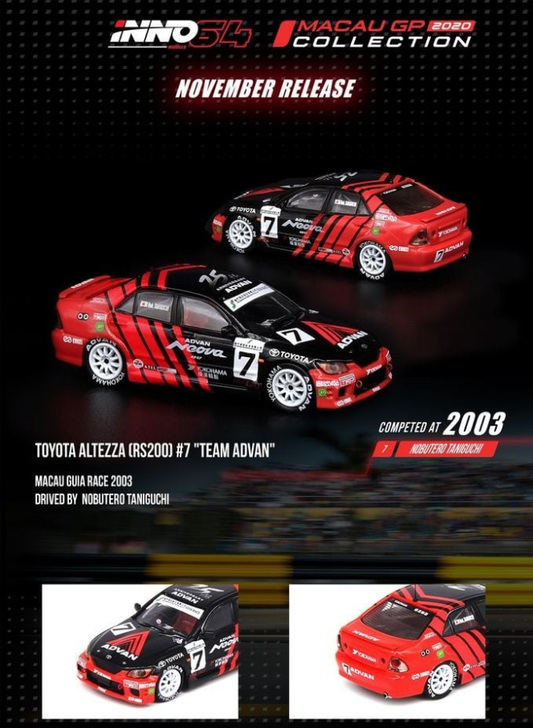 Inno64 2003 Toyota Altezza #7 *Team Advan* Macau Guia Race