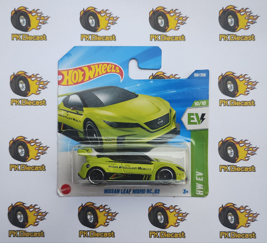 Hot Wheels Nissan Leaf Nismo RC_02 Green HW EV 2025 Short Card Treasure Hunt