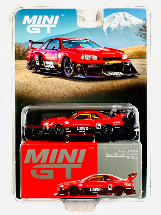 Mini GT Nissan LB-ER34 Super Silhouette Skyline 1:64 MGT00843-BL