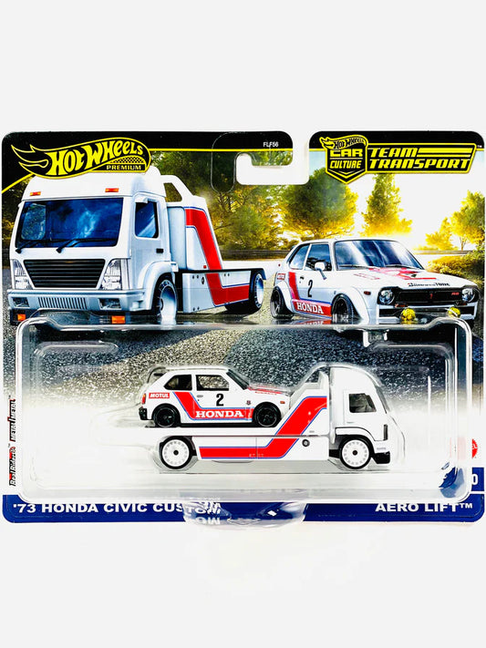 Hot Wheels Team Transport 1973 Honda Civic Custom & Aero Lift #80 1:64