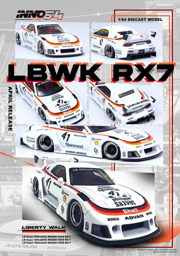Inno64 Mazda RX7 FD3S Liberty Walk LB-Super Silhouette