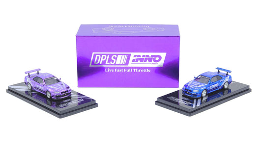 Inno64 x DPLS 1:64 Nissan Skyline GT-R (R34) Purple Chrome