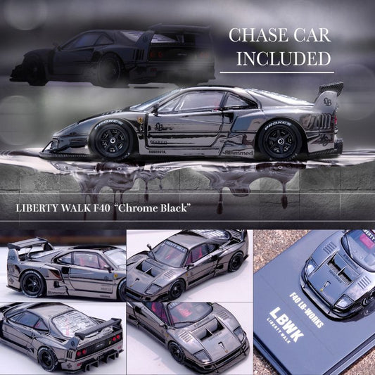 Inno64 LBWK Ferrari F40 Chrome Black