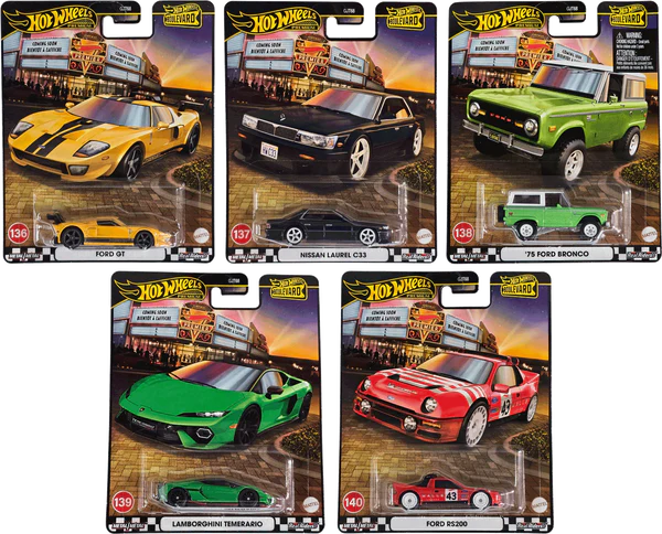 Hot Wheels 1:64 Premium Boulevard #136-140 Complete Set of 5 978E