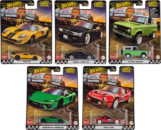 Hot Wheels 1:64 Premium Boulevard #136-140 Complete Set of 5 978E