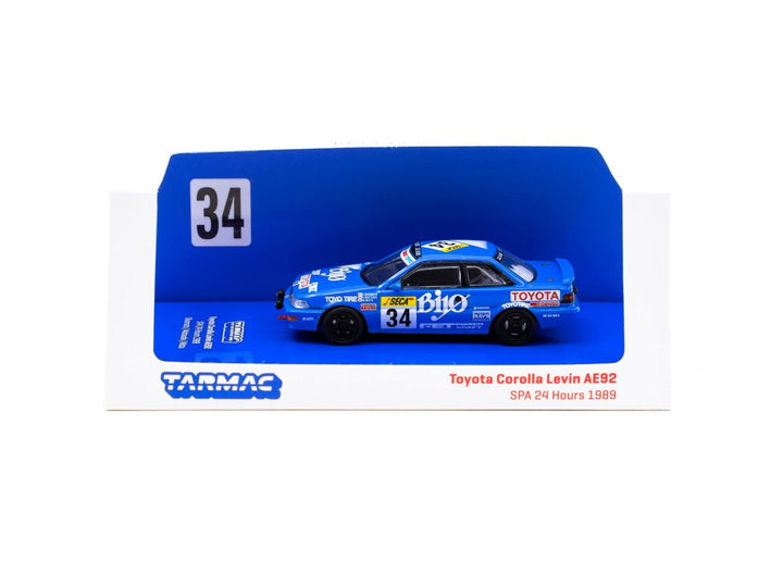 Tarmac Works 1:64 1989 Toyota Corolla Levin AE92 #34 SPA 24h