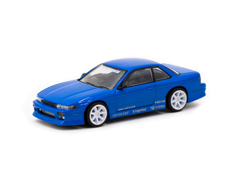 Tarmac Works 1:64 VERTEX Nissan Silvia S13 Blue Metallic Toyo Tires