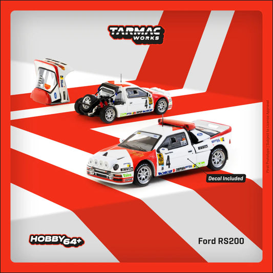 Tarmac Works 1:64 Ford RS200 Rallye Catalunya 1986