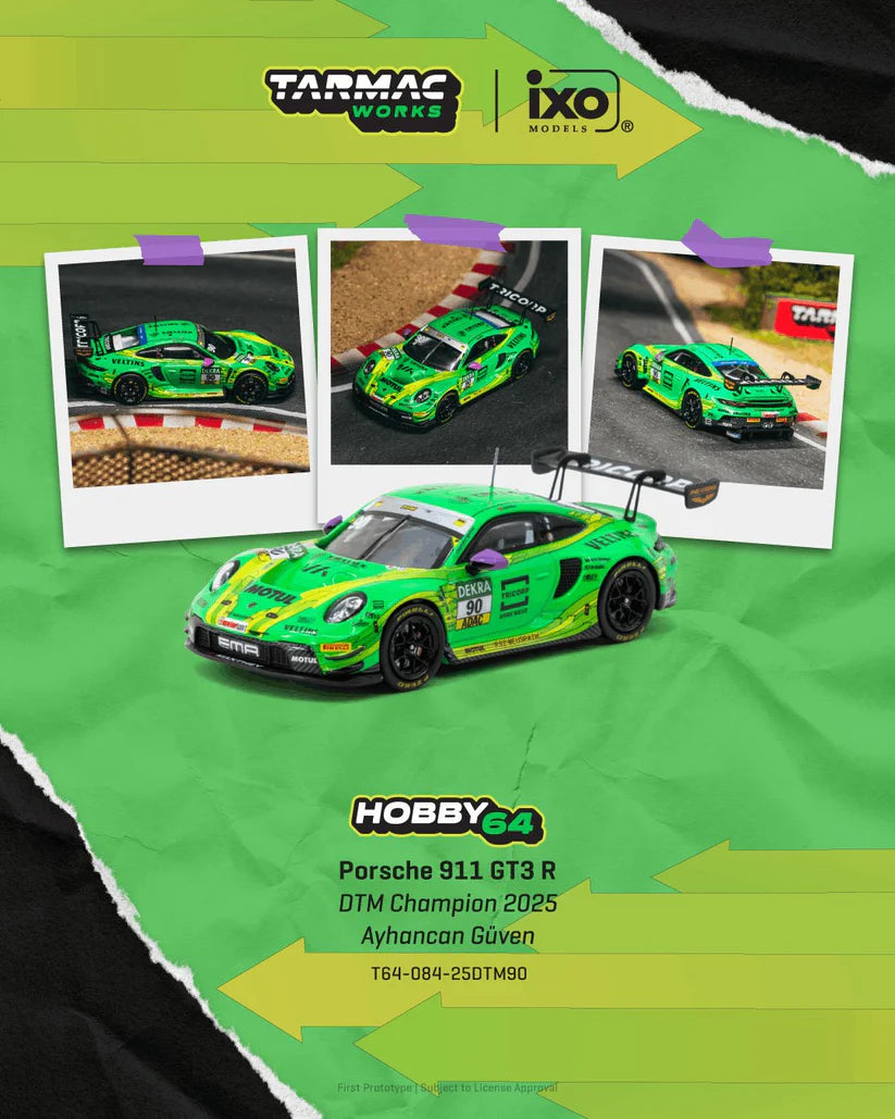 Tarmac Works 1:64 2025 Porsche 911 (992) GT3 R Ayhancan Guven DTM Champion