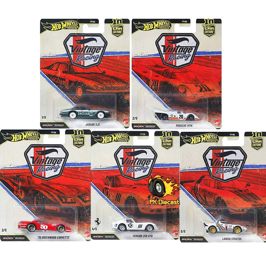 Hot Wheels 2026 1:64 Premium Car Culture Vintage Racing Set of 5