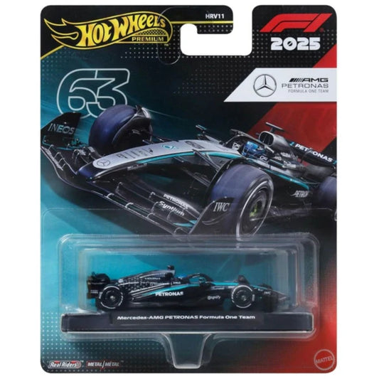 Hot Wheels 1:64 Premium F 1 2025 Mercedes AMG Petronas #63 George Russell