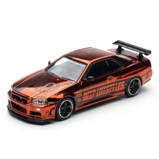 Inno64 Nissan Skyline R34 DPLS *10TH ANNIVERSARY* Chrome Orange