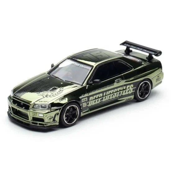 Inno64 Nissan Skyline R34 DPLS *10TH ANNIVERSARY* Chrome Green