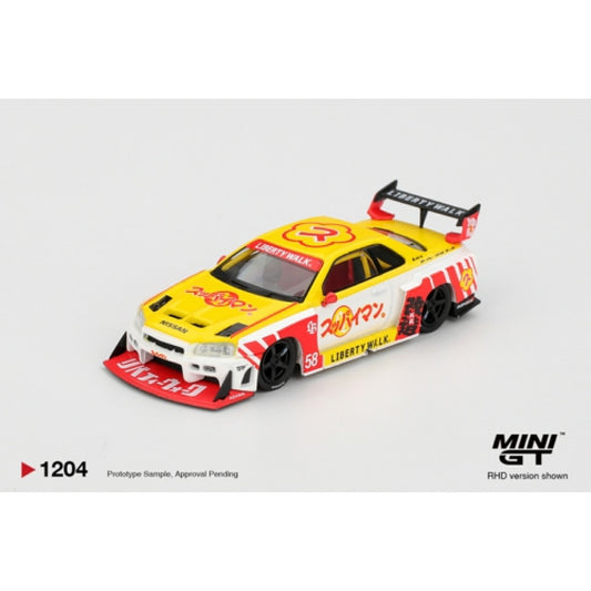 Mini GT 1:64 Nissan LB-ER34 Super Silhouette Skyline Suppaiman Okinawa #1204