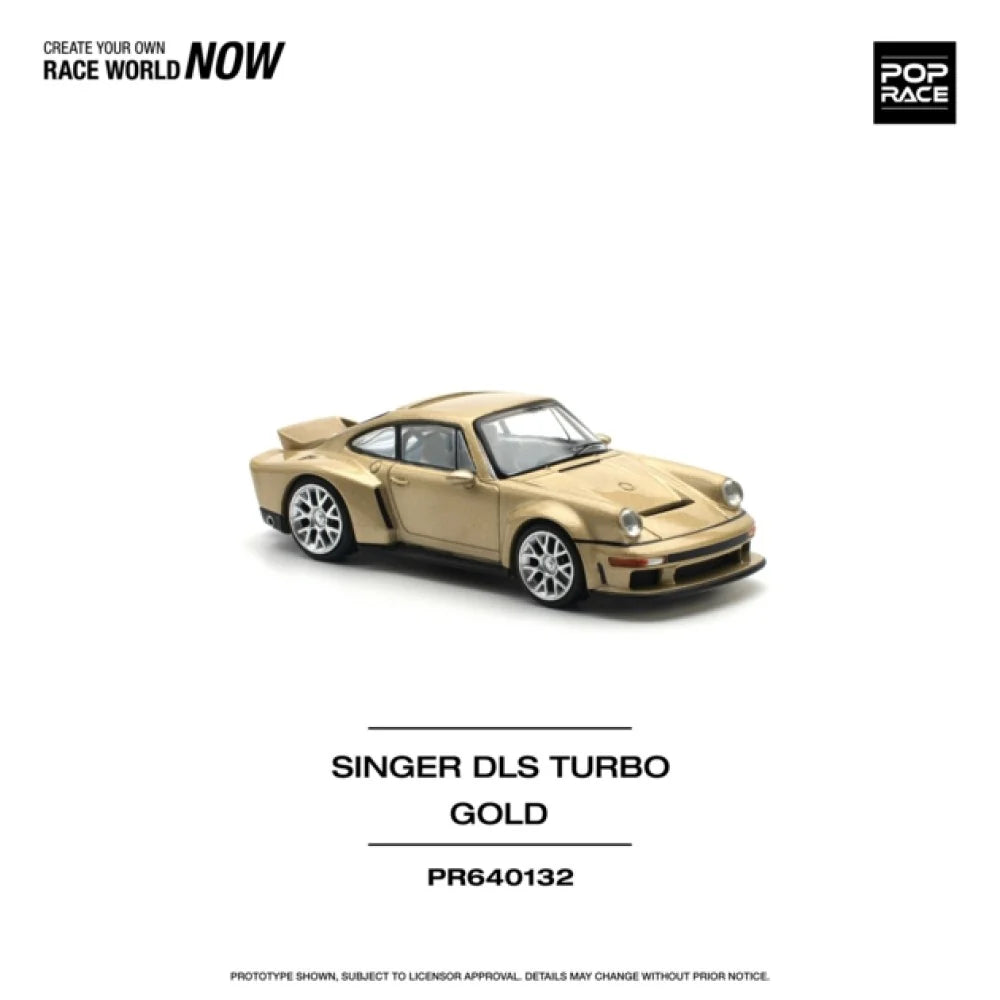 Pop Race 1:64 Porsche Singer DLS Turbo (Road) Gold #0132