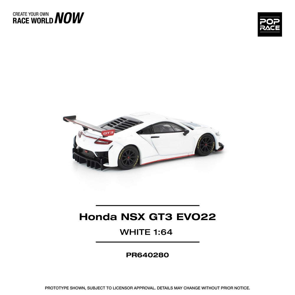 Pop Race 1:64 Honda NSX GT3 EVO22 White PR640280