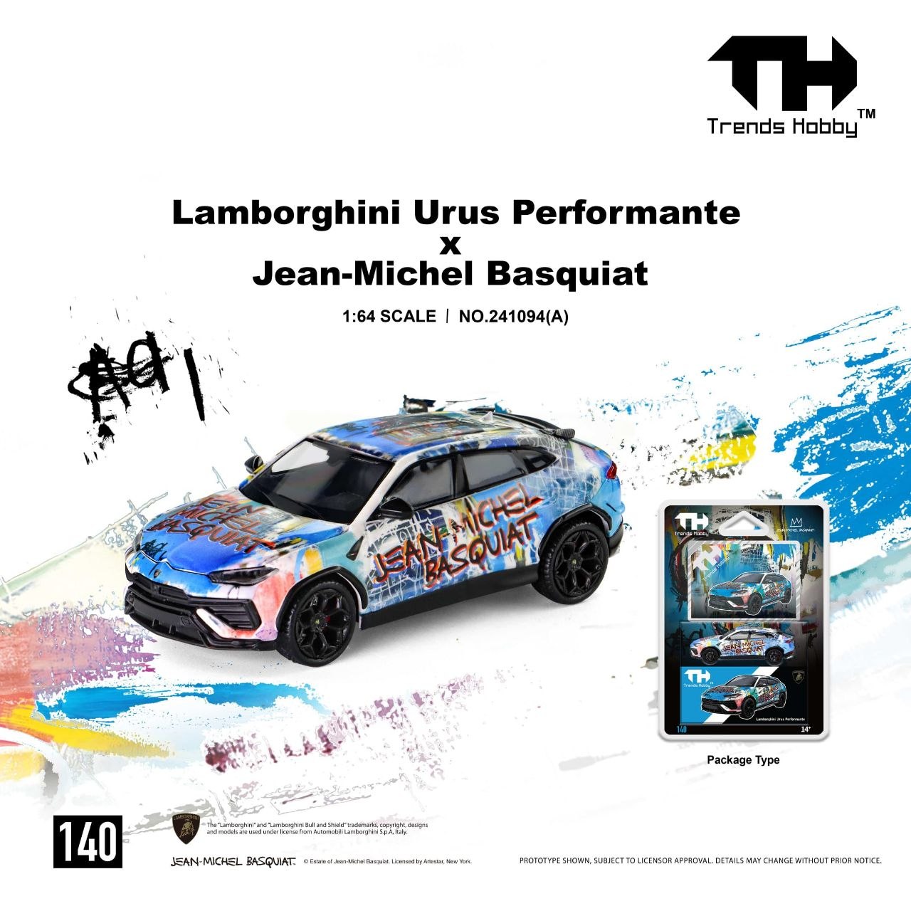 Trends Hobby 1:64 Lamborghini Urus Performance x Jean-Michel Basquiat