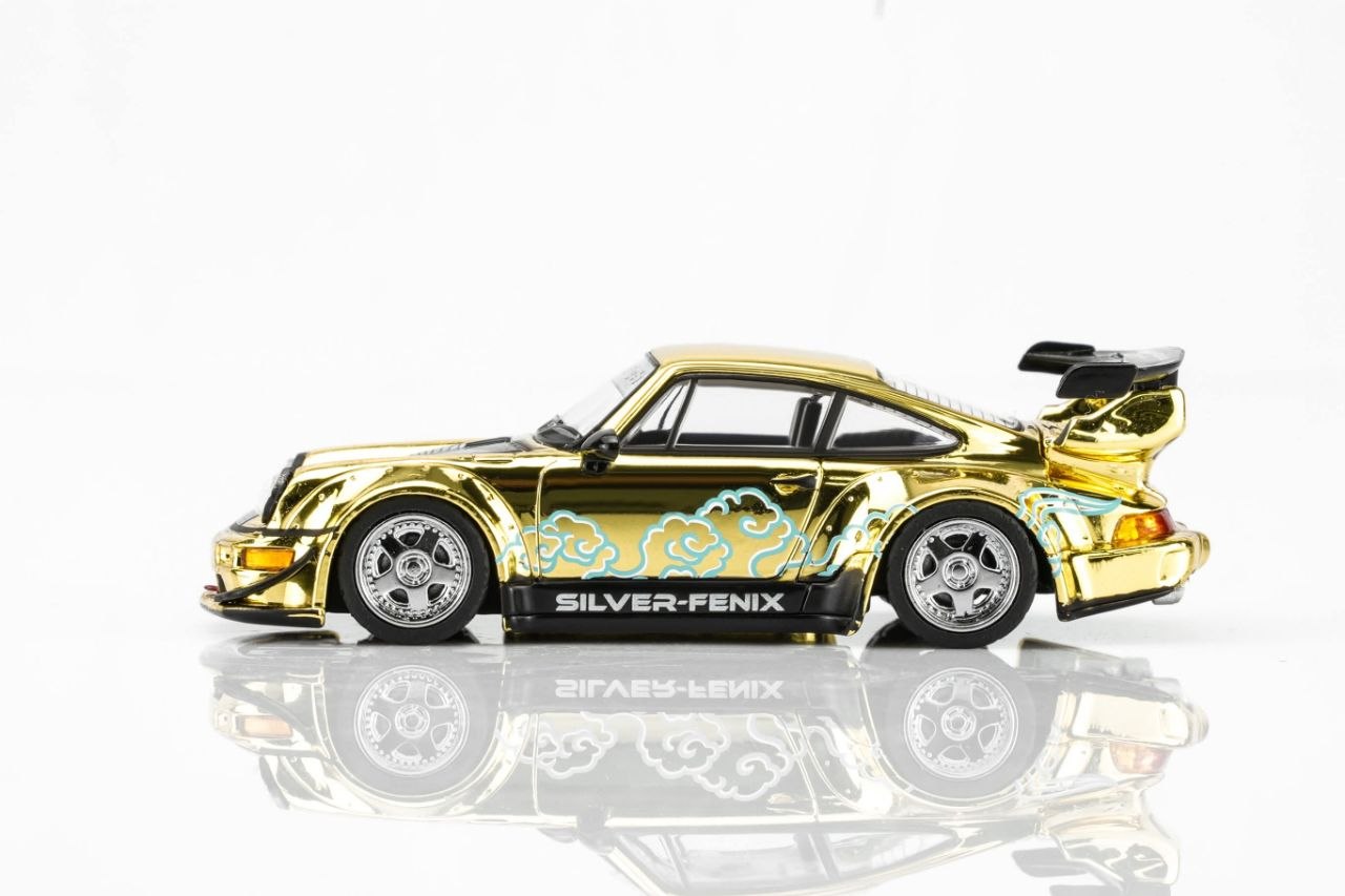 MotorHelix 1:64 RWB 964 *SILVER-FENIX* Gold Chrome 2026 The Model Car Show Malaysia