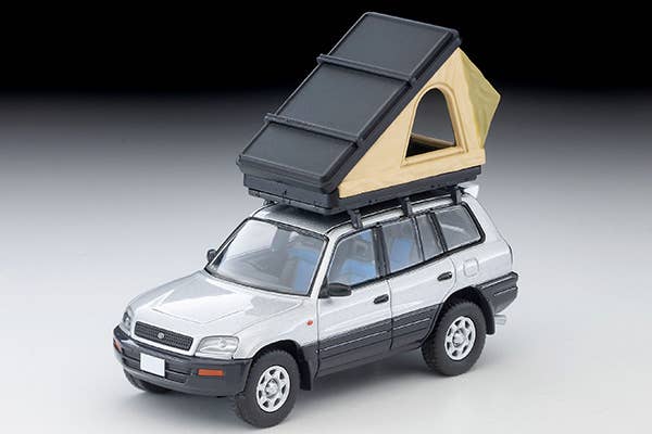 Tomica Limited Vintage 1:64 Toyota RAV4J V silver with tent